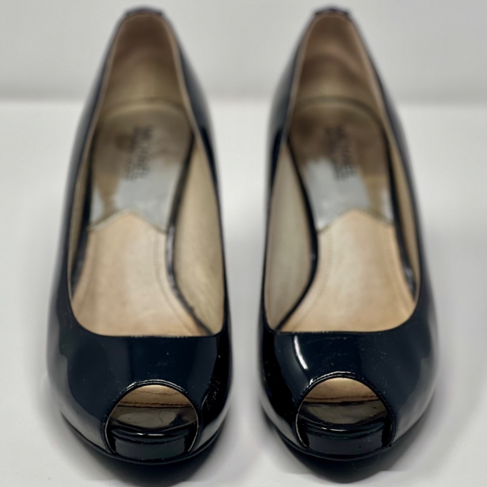 Michael Kors Peep Toe Patent Leather Pumps